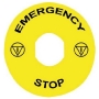 Label for control devices EMERGENCY STOP ZBY9330T