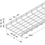 Basket cable tray/Mesh cable tray MT 54.100 F