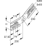 Length- and angle joint for cable tray WSGV 105