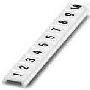 Label for terminal block 5mm white ZBF 5,lgs:1-10