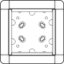 Mounting frame for door station 1-unit 1883170