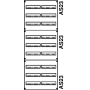 Panel for distribution board 1350x500mm 2V5A