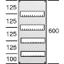 Cover for distribution board 600x250mm AS14