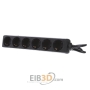 Socket outlet strip black 381.141S