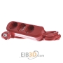 Socket outlet strip red 388.371