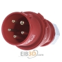 CEE plug 32A 5p 6h 400 V (50+60 Hz) red 2148