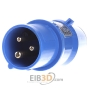 CEE plug 16A 3p 6h 230 V (50+60 Hz) blue 219