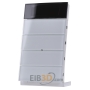 EIB, KNX glass push button sensor B.IQ 4-fold with temperature controller and display, 75664590
