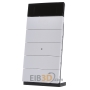 EIB, KNX push button sensor 5-fold with room temperature controller and display B.IQ, polar white, 75665599