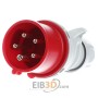 CEE plug 16A 5p 6h 400 V (50+60 Hz) red CT 516/ 6H 50516