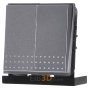 Series switch flush mounted aluminium 012565