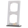 Cover frame 2-fold pure white glossy shatterproof, 021203