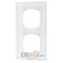 Cover frame 2-fold, Esprit, white glass, 021212