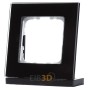 EIB/KNX Glass cover frame for 55 mm range 1-fold, Black - BE-GTR1S.01