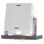 EIB, KNX, Push Button Lite 55 1-fold, RGBW, neutral, with temperature sensor, White glossy finish - BE-TAL55T1.01