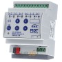 EIB, KNX, Shutter Actuator 4-fold, 4SU MDRC, 10A, 230VAC with travel time measurement, JAL-0410M.02