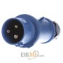 CEE plug 32A 3p 6h 230 V (50+60 Hz) blue 160