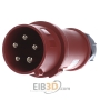 CEE plug 32A 5p 6h 400 V (50+60 Hz) red 3322