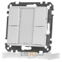 EIB, KNX push button sensor 2-fold plus, including bus coupling unit, polarwhite glossy, 617219