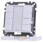 EIB, KNX push button 4-fold plus, with bus coupler, alpine white gloss, 617425