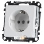 Schuko socket polar white/glossy with plug-in terminal, MEG2301-0319