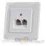 2x RJ45 8(4) Data outlet Cat.3 white IAE/UAE2x8(4)TRSUPrw