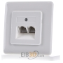 2x RJ45 8(8) Data outlet Cat.3 white UAE 8/8(8/8) Up rw