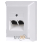 RJ45 8(8) Data outlet 6A (IEC) white UAE-Cat6Aiso8/8UAprw