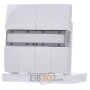 EIB, KNX push button 4-fold, white, 5WG1287-2DB13