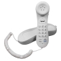 Analogue telephone with cord white tiptel 114 ws