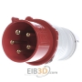 CEE plug 32A 5p 6h 400 V (50+60 Hz) red 230