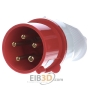 CEE plug 32A 5p 6h 400 V (50+60 Hz) red 230 PH