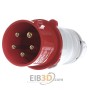 CEE plug 32A 5p 6h 400 V (50+60 Hz) red 230SL