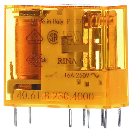 Finder Coupler Relay 230v AC 1 Changer 16a agsno 2 contact 48.61.8.230.4060