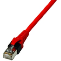 Patch cable halogen-free red PPK6A Cat6A-ISO 4P26 S/FTP 2xRJ45 2.0m
