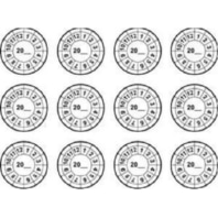 Replacement inspection stickers (1 piece = 1 sheet) PEP