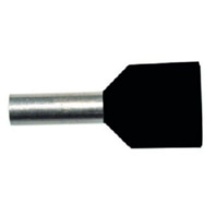 Doppel-Aderendhlsen 2x1,5qmm/12mm PAEH 150D/12 schwarz isoliert VE100