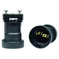 Illumination socket PIF E27 black cover with one-way screw