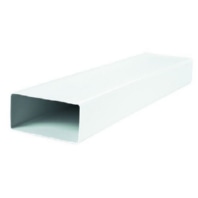 Flat duct PFK100, pure white, without sleeve 05104041