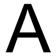 Capital letter PZBA A black H120mm 05104308