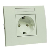 Steckdoseneinheit PBRSE1RW reinweiss 1fach fr PBR70