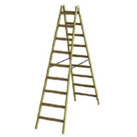 Wooden stepladder PHSPSL29 rungs 2x9 L: 2.53m