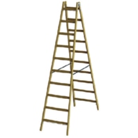 Holz-Stehleiter PHSPSL10 Sprossen 2x10 L:2,8m 05105695