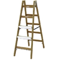 Wooden stepladder PHSLAE25 aluminum steps one. 2x5 L:1.47m