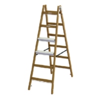 Wooden stepladder PHSLAE26 aluminum steps one. 2x6 L:1.73m