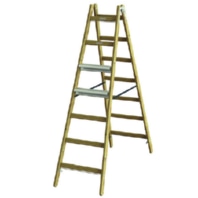 Wooden stepladder PHSLAE27 aluminum steps one. 2x7 L:1.97m