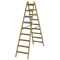 Wooden stepladder PHSLAE29 aluminum steps one. 2x9 L:2.53m