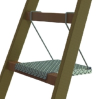 Einh�ngetritt PETHB Holz Breitsprossen Stehleiter 05105710