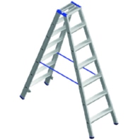 Stufenstehleiter-Alu PASSLG27 geb�rdelt 2x7 05106482