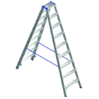 Stufenstehleiter-Alu PASSLG29 geb�rdelt 2x9 05106484